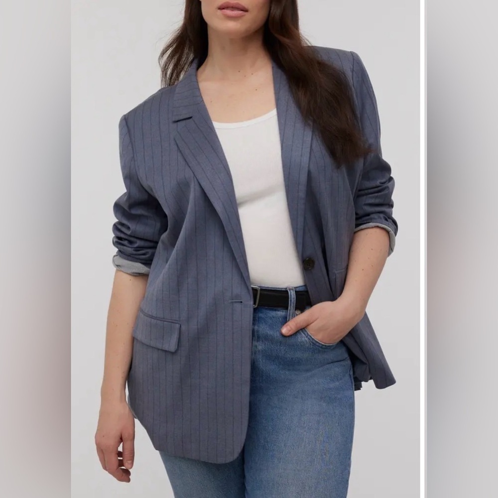 MADEWELL | Pinstripe Single Breasted Blazer size 6